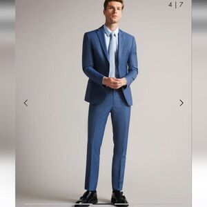 TED Baker Slim Fit Wool Trousers